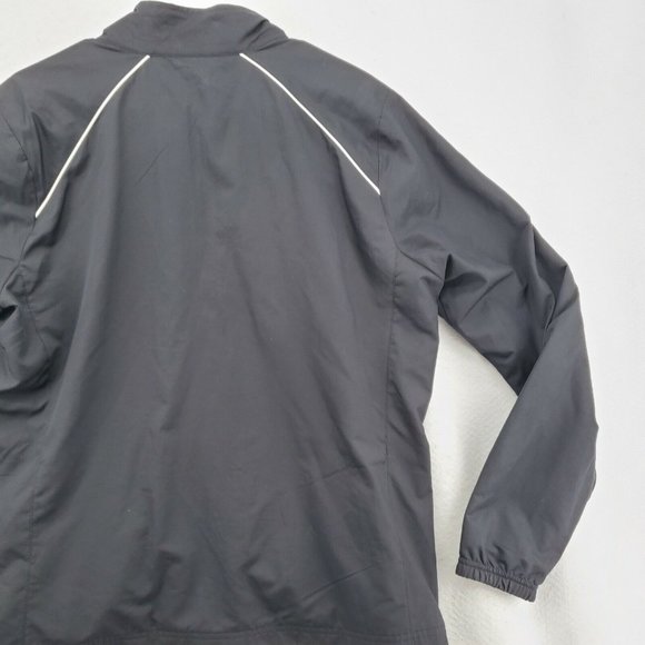 REEBOK Windbreaker Women's Warm Up Track Jacket Full-Zip Black Size XL - Picture 12 of 12